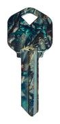 Hillman Wackey Green Camo House/Office Universal Key Blank Single