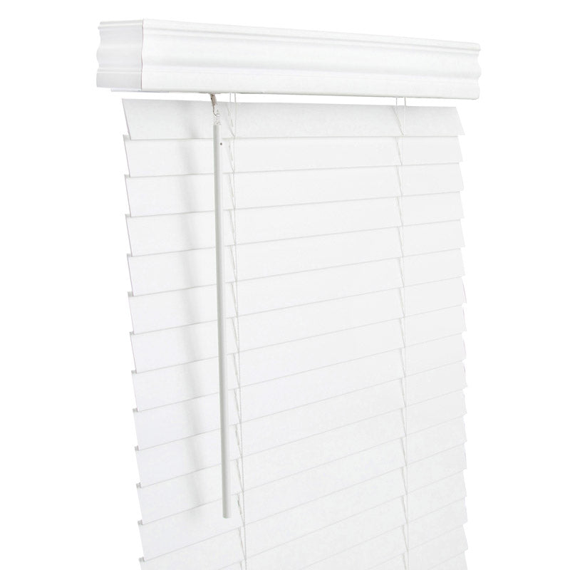 Living Accents Faux Wood 2 in. Blinds 30 in. W X 60 in. H White Cordless