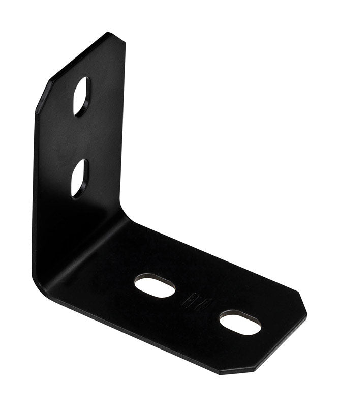 National Hardware 4.9 in. H X 3 in. W X 0.125 in. D Black Carbon Steel Inside/Outside Corner Brace