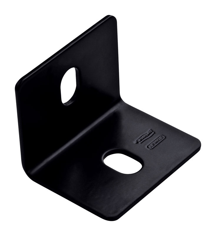 National Hardware 2.4 in. H X 3 in. W X 0.125 in. D Black Carbon Steel Inside/Outside Square Corner