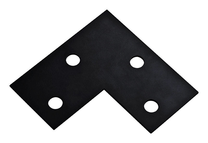 National Hardware 6 in. H X 3 in. W X 1/8 in. D Black Carbon Steel Flat Corner Brace