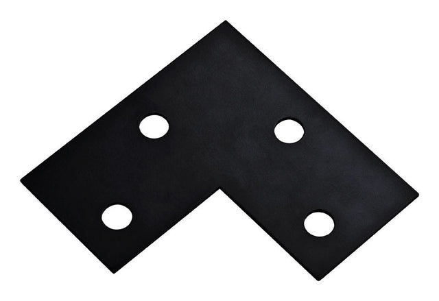 National Hardware 6 in. H X 3 in. W X 1/8 in. D Black Carbon Steel Flat Corner Brace