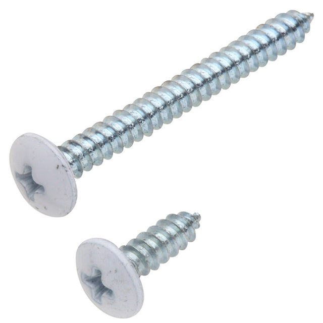 National Hardware White Steel Screws