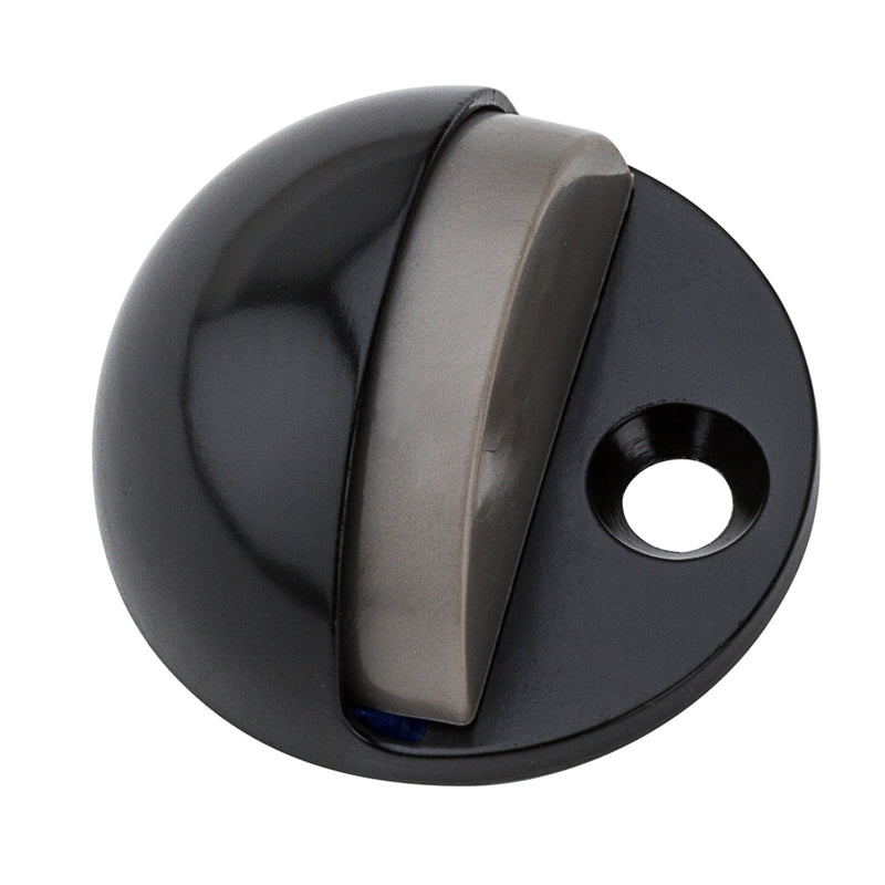 National Hardware Zinc Oil Rubbed Bronze Black Door Stop Mounts to floor 1.75 in.