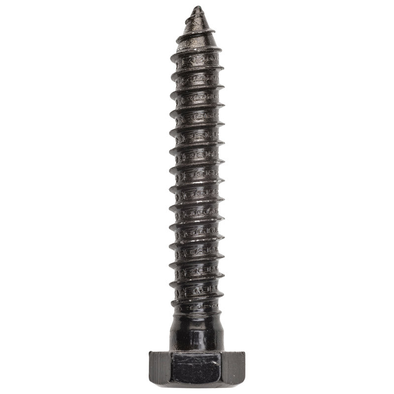 National Hardware 3/4 in. D X 3 in. L Black Powder-Coated Steel Lag Bolt 4 pk