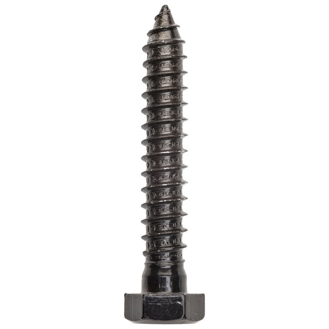 National Hardware 3/4 in. D X 3 in. L Black Powder-Coated Steel Lag Bolt 4 pk