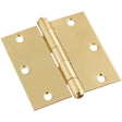 National Hardware 3-1/2 in. L Brass-Plated Door Hinge 1 pk