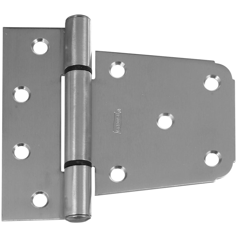 National Hardware 3.5 in. L Silver Stainless Steel Extra Heavy Gate Hinge 1 pk