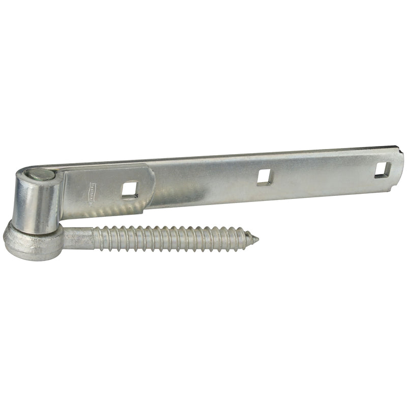 National Hardware 10 in. L Zinc-Plated Silver Steel Screw Hook And Strap Hinge 1 pk