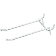 National Hardware Zinc Plated Silver Steel 4 in. Double Hook 2 pc