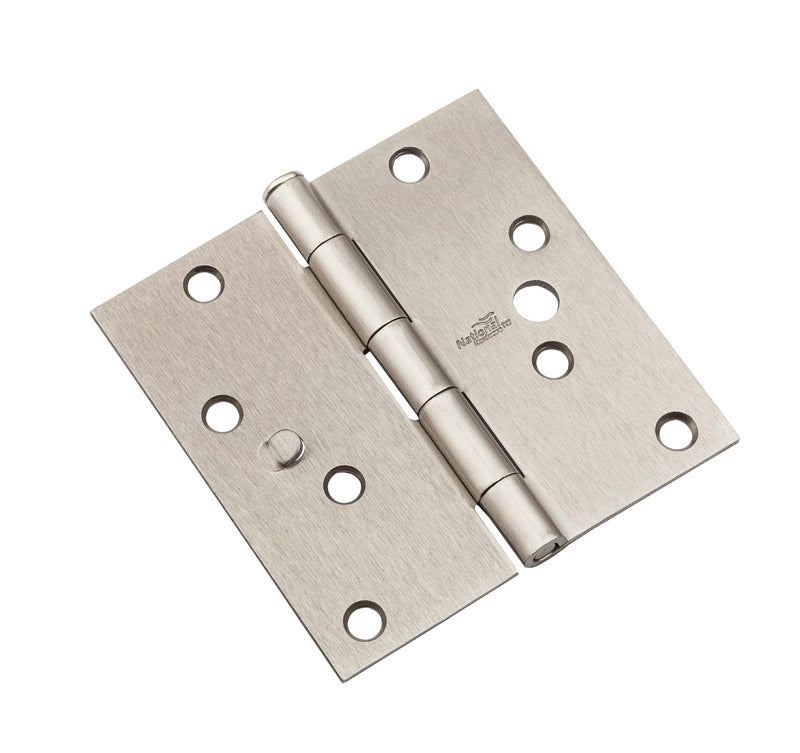 National Hardware 4 in. L Satin Nickel Door Hinge 3 pk