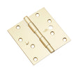 National Hardware 4 in. L Satin Brass Door Hinge 3 pk
