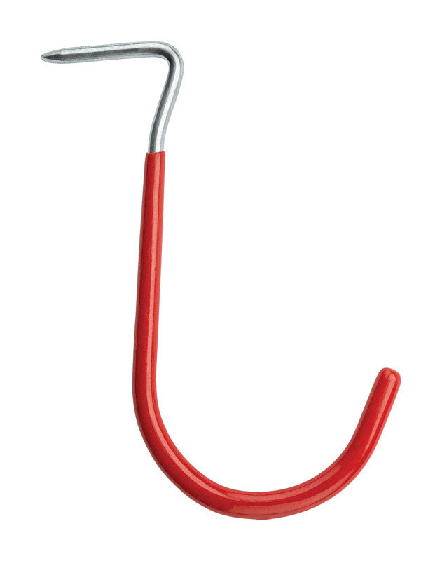 National Hardware 6 in. L Vinyl Coated Red Steel Hook 20 lb. cap. 2 pk