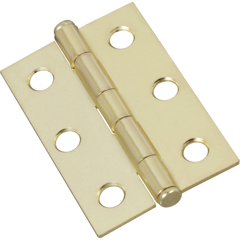 National Hardware 2-1/2 in. L Brass Gold Steel Cabinet Hinge 2 pk