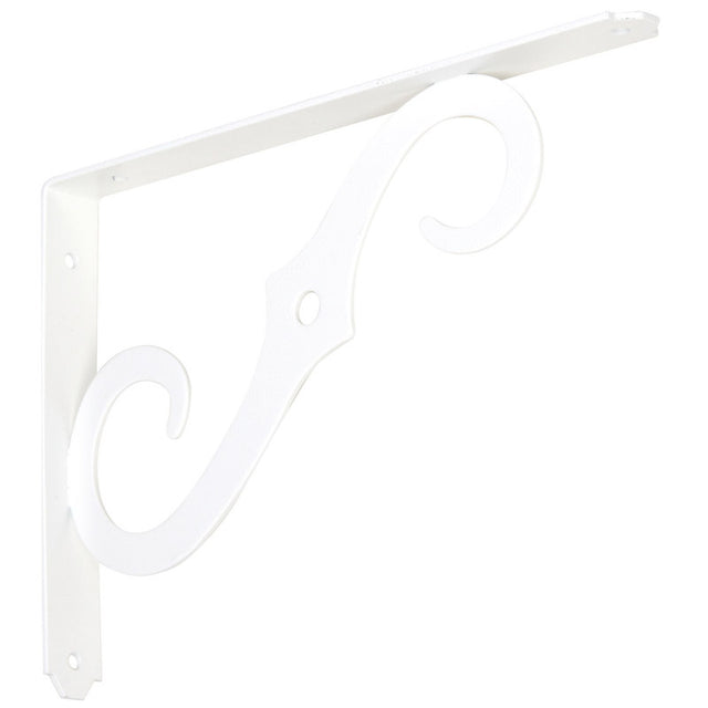 National Hardware 7 in. H X 10 in. W X 0.94 in. D White Steel Shelf Bracket