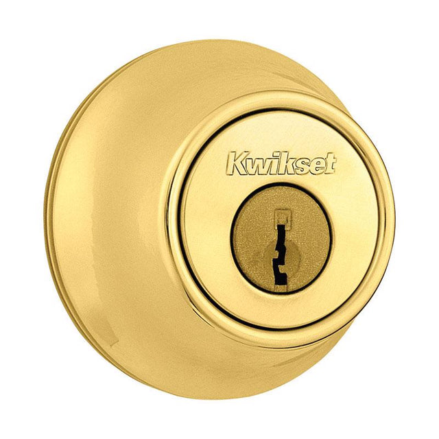 Kwikset Polished Brass Metal Deadbolt