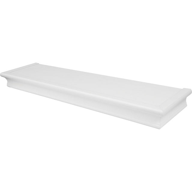 High & Mighty 2 in. H X 24 in. W X 6 in. D White Wood Floating Shelf