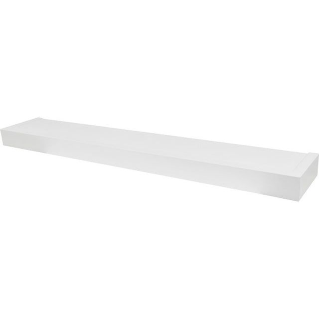 High & Mighty 2 in. H X 36 in. W X 6 in. D White Wood Floating Shelf