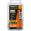 HILLMAN POWERPRO ONE No. 8 X 3/4 in. L Star Flat Head Multi-Material Screw 40 pk