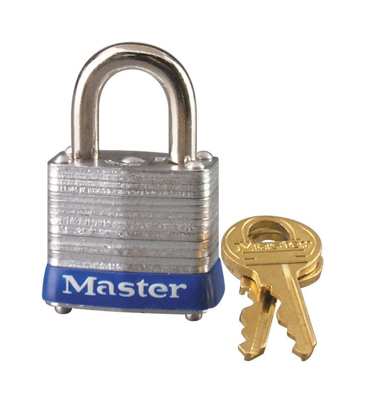 Master Lock 1 in. H X 11/16 in. W X 1-1/8 in. L Steel 4-Pin Cylinder Padlock Keyed Alike