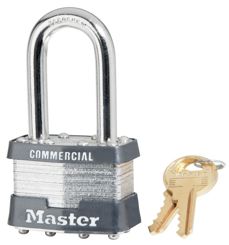 Master Lock 1-5/16 in. H X 1 in. W X 1-3/4 in. L Steel 4-Pin Cylinder Padlock Keyed Alike