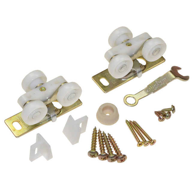 Johnson Hardware Plastic/Steel Pocket Door Hardware 16 pc