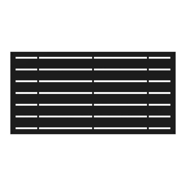 Barrette Outdoor Living Boardwalk 2 ft. W X 4 ft. L Black Polymer Screen Panel
