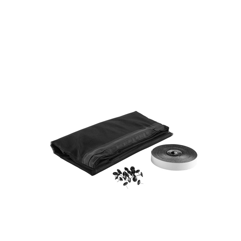 M-D Black Fiberglass Screen Curtain 38 in. W X 83 in. L 1 pk