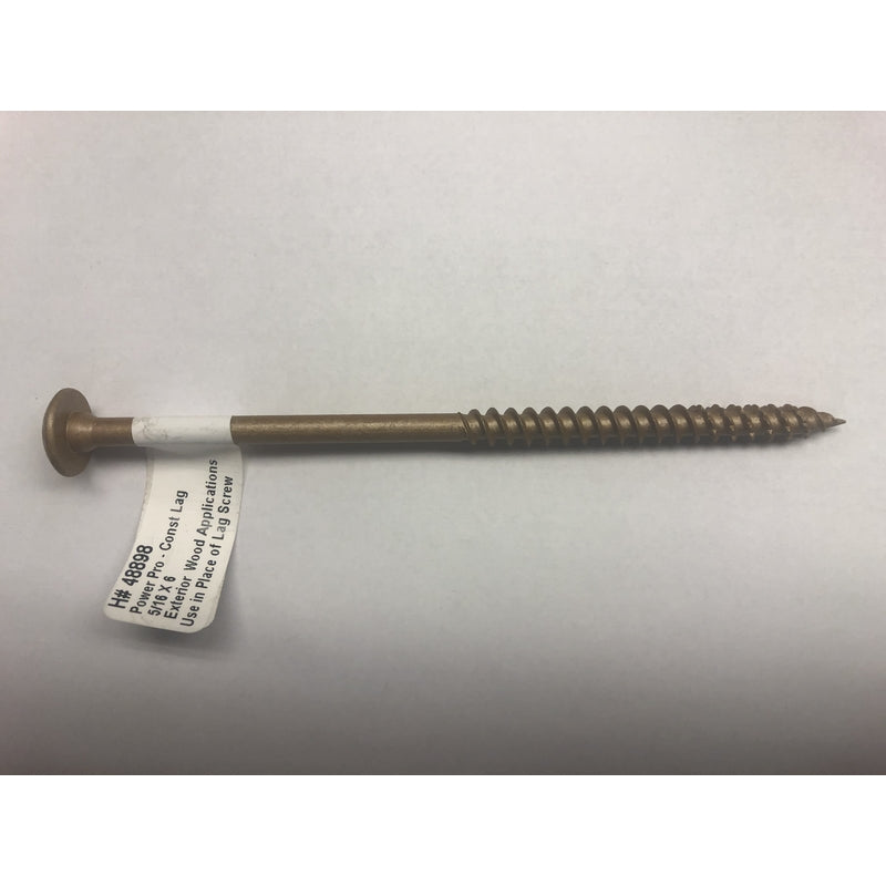 Hillman Power Pro 5/16 in. X 6 in. L Star Steel Lag Screw 1 pk