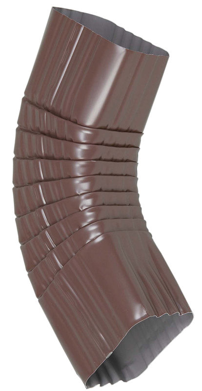 Amerimax 3 in. H X 4 in. W X 4 in. L Brown Aluminum B Gutter Elbow