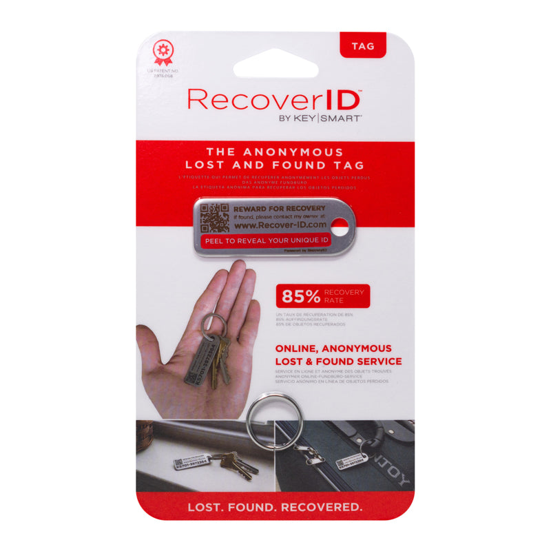 KeySmart RecoverID Stainless Steel Silver Key ID Tag