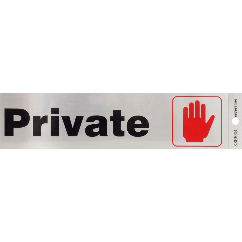 Hillman English Silver Private Decal 2 in. H X 8 in. W