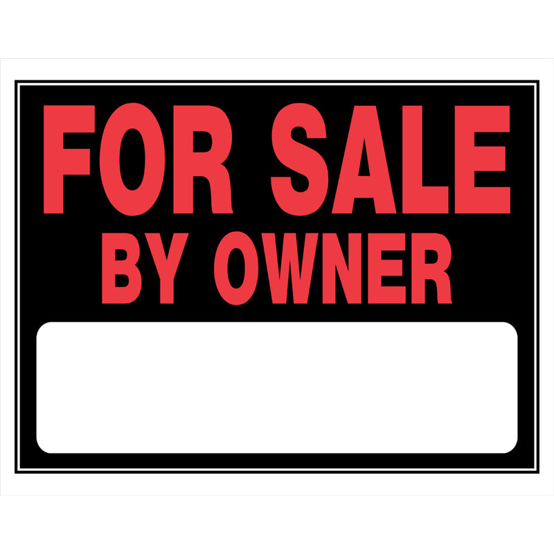 Hillman English Black For Sale Sign 15 in. H X 22 in. W