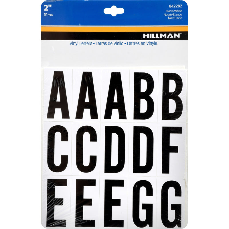 Hillman 2 in. Black Vinyl Self-Adhesive Letter Set A-Z 65 pc