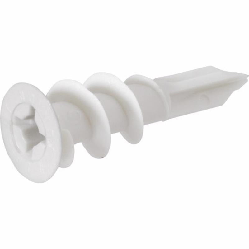 HILLMAN 1/2 in. D X 1.5 in. L Nylon Ribbed Head Drywall Anchors 100 pk