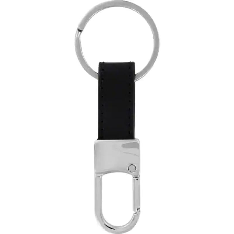 HILLMAN 1.5 in. D Metal Black/Silver Split Ring Key Clip