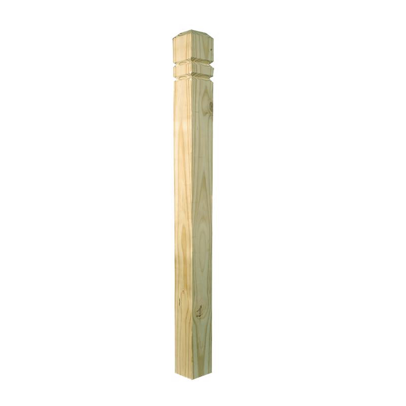 ProWood 4 in. X 4 in. W X 4.5 ft. L Southern Yellow Pine Double V-Groove Deck Post #2/BTR Grade