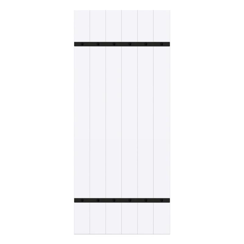 Renin Matte White Wood Barn Door Hanger Kit 1 pc