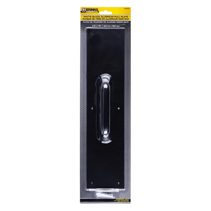 Brinks Commercial 15 in. L Matte Black Stainless Steel Pull Plate