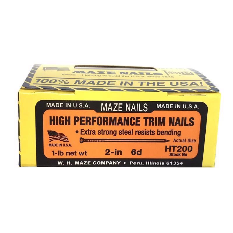 Maze 2 in. Trim Heat Treated Carbon Steel Nail Small Brad Head 1 lb