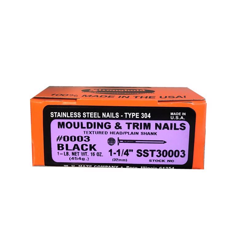 Maze 3D 1.25 in. Trim Stainless Steel Nail Flat Head 1 lb