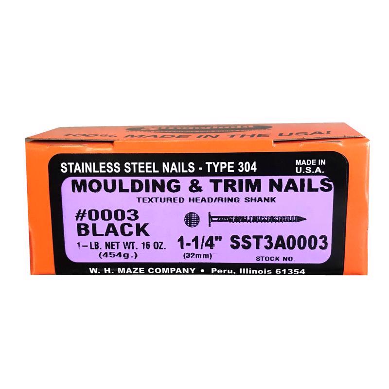 Maze 3D 1.25 in. Trim Stainless Steel Nail Flat Head 1 lb