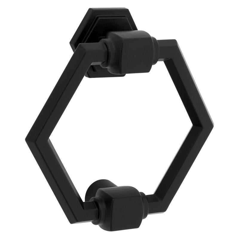 National Hardware Powell 4 in. L Matte Black Die Cast Zinc Door Knocker