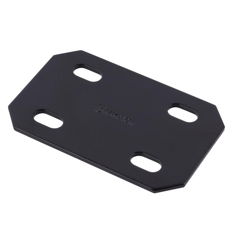 Hampton 1/8 in. H X 3 in. W X 4.75 in. L Black Steel Mending Plate