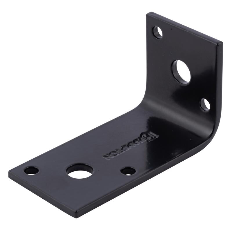 Hampton 1.5 in. H X 1.67 in. W X 1/8 in. D Black Steel Inside/Outside Corner Brace