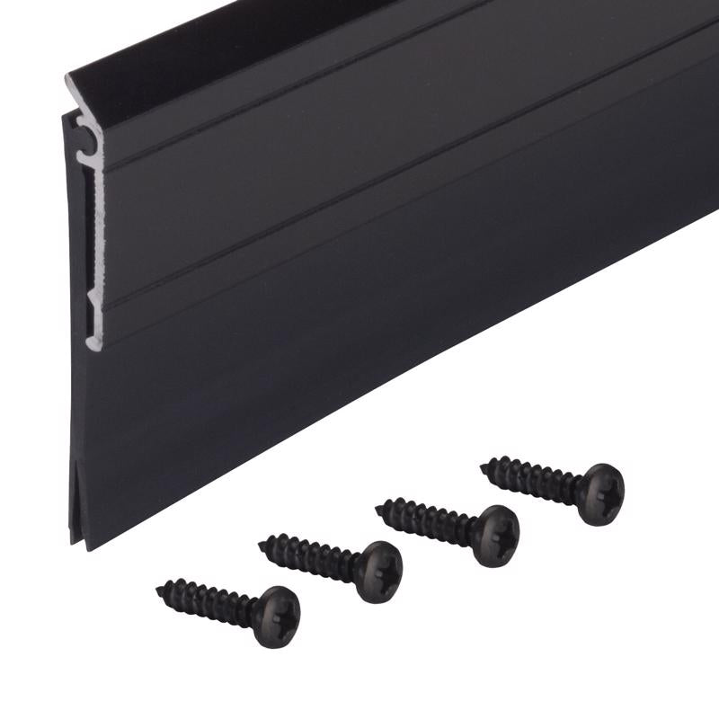 M-D Building Products Black Aluminum/Vinyl Sweep For Doors 36 in. L X 0.25 in.