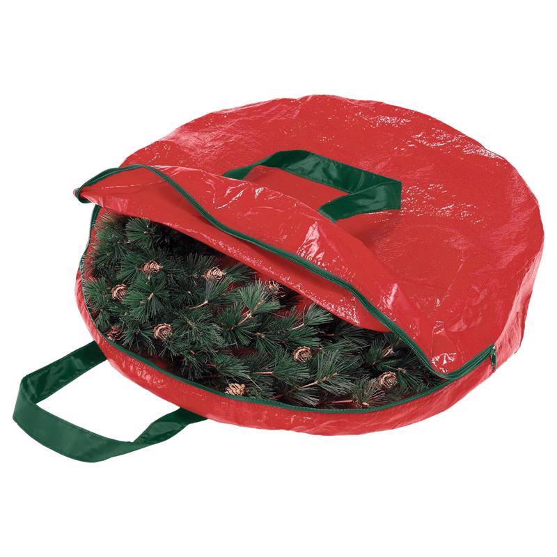 Whitmor Black/Red Wreath Storage Bag