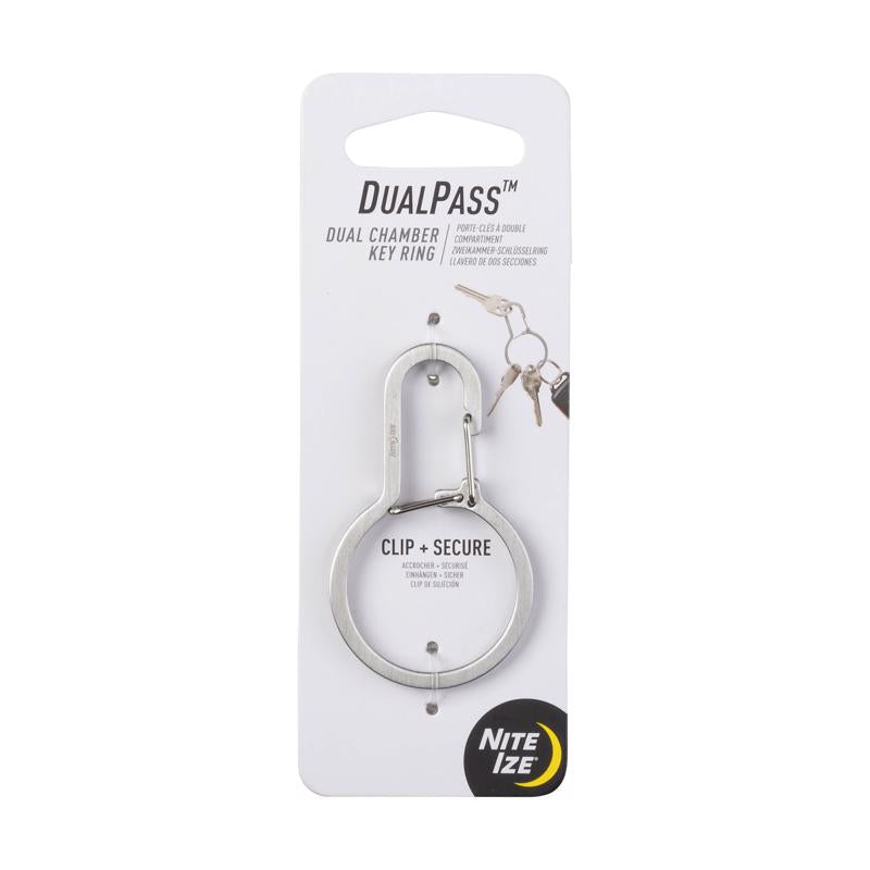 Nite Ize DualPass Stainless Steel Silver Key Ring