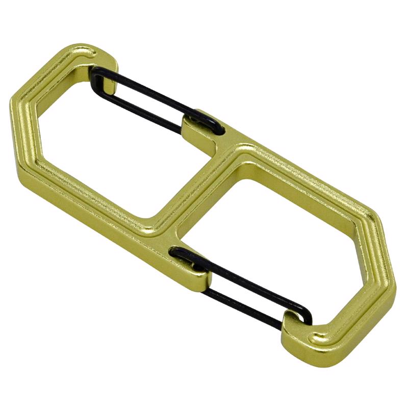 HILLMAN Apex Aluminum Black/Green Clip/Hook S-Biner
