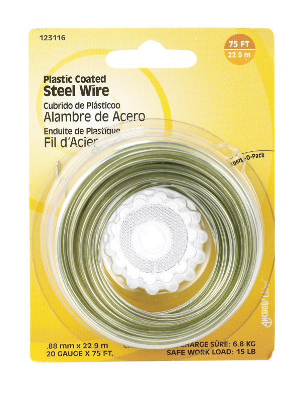 Hillman 75 ft. L Plastic 20 Ga. Wire